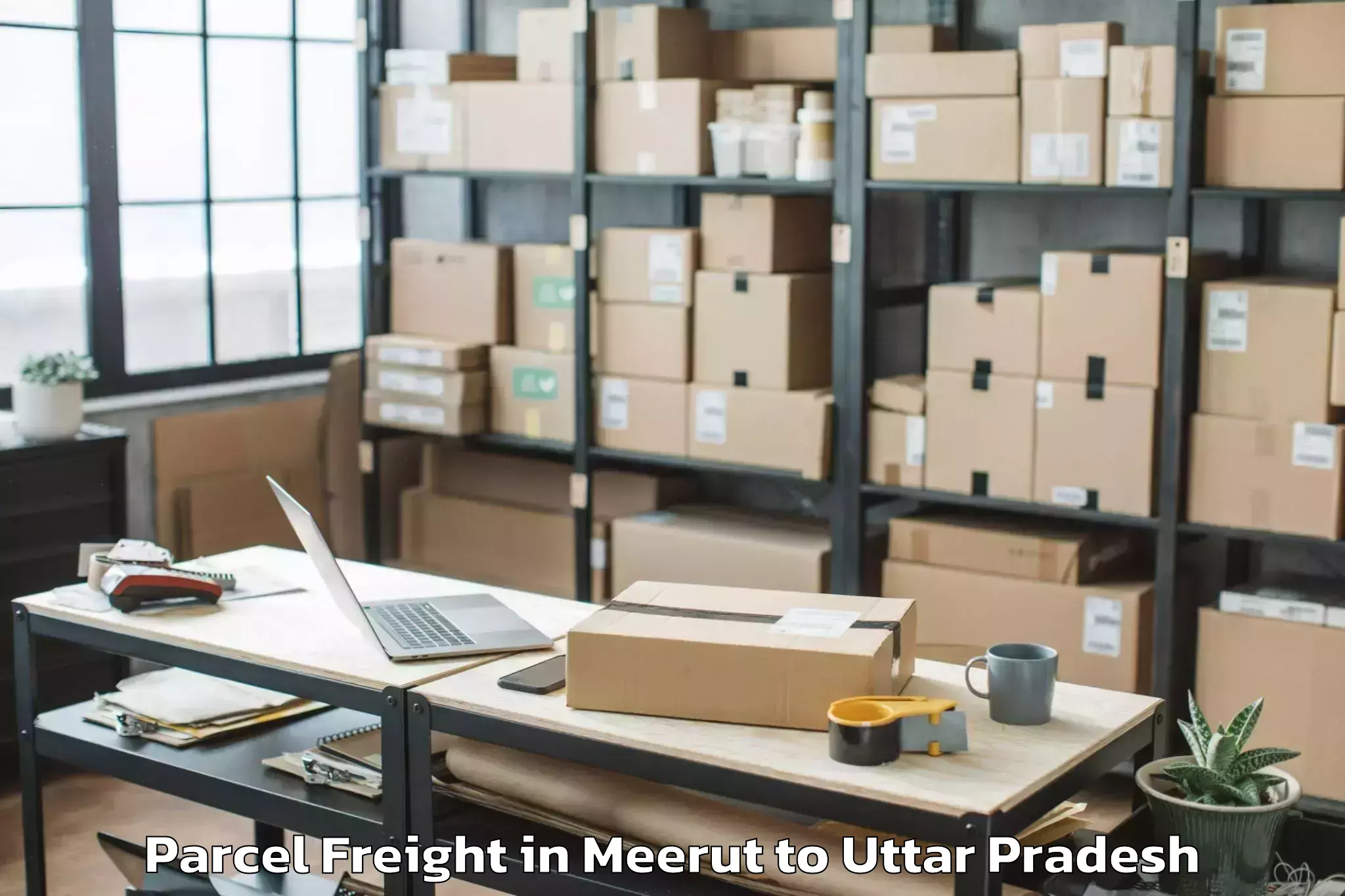 Get Meerut to Lakhna Parcel Freight